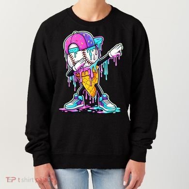 Dripping Baseball Drip Ice Cream Sport Women's Sweatshirt