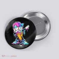 Dripping Baseball Drip Ice Cream Sport Button thumb 0