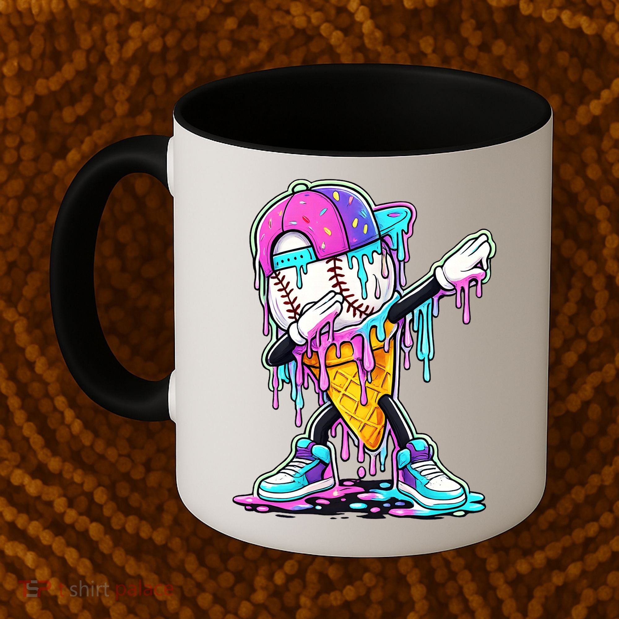 Dripping Baseball Drip Ice Cream Sport Coffee Mug