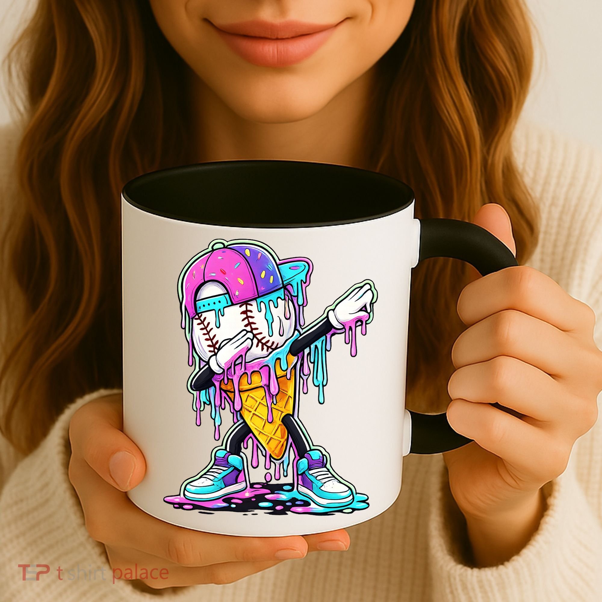 Dripping Baseball Drip Ice Cream Sport Coffee Mug