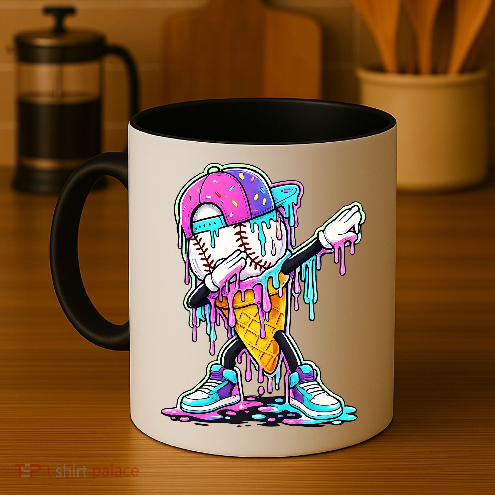 Dripping Baseball Drip Ice Cream Sport Coffee Mug