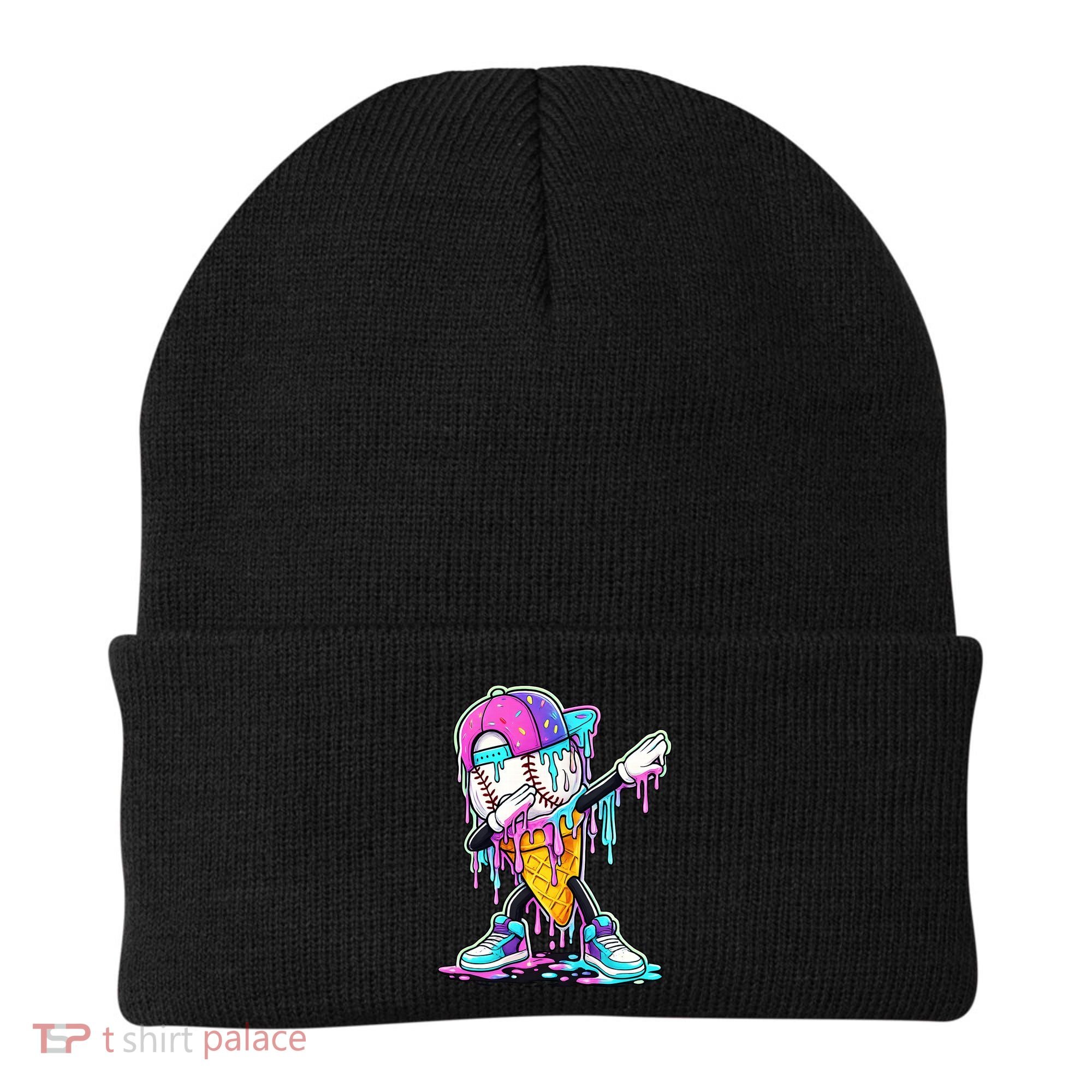 Dripping Baseball Drip Ice Cream Sport Beanie