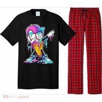Dripping Baseball Drip Ice Cream Sport Pajama Set thumb 0
