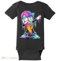 Dripping Baseball Drip Ice Cream Sport Baby Bodysuit thumb 0