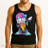 Dripping Baseball Drip Ice Cream Sport Tank Top thumb 3