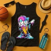 Dripping Baseball Drip Ice Cream Sport Tank Top thumb 4