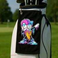 Dripping Baseball Drip Ice Cream Sport Golf Towel thumb 2