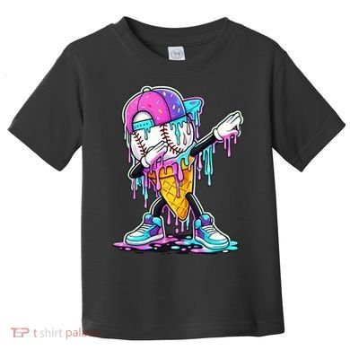 Dripping Baseball Drip Ice Cream Sport Toddler T-Shirt