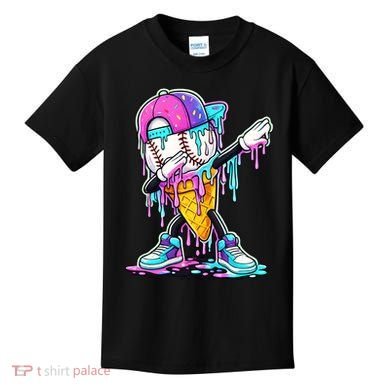 Dripping Baseball Drip Ice Cream Sport Kids T-Shirt