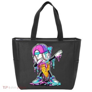 Dripping Baseball Drip Ice Cream Sport Tote Bag