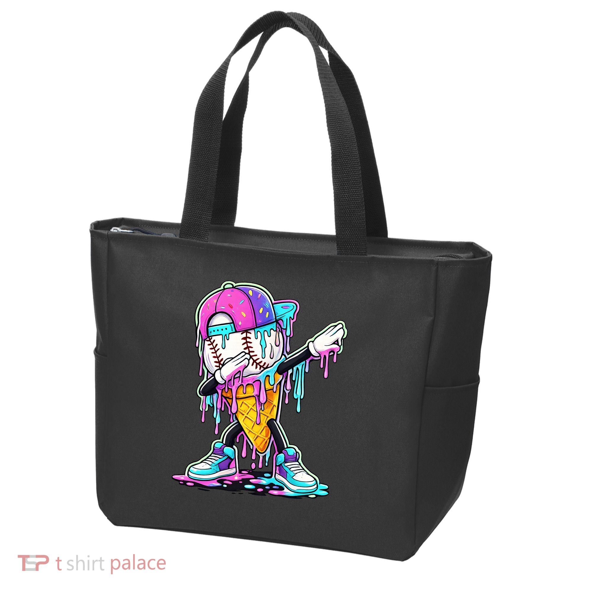 Dripping Baseball Drip Ice Cream Sport Tote Bag