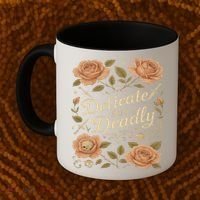 Delicate But Deadly Coquette Skullcore Aesthetic Coffee Mug thumb 2