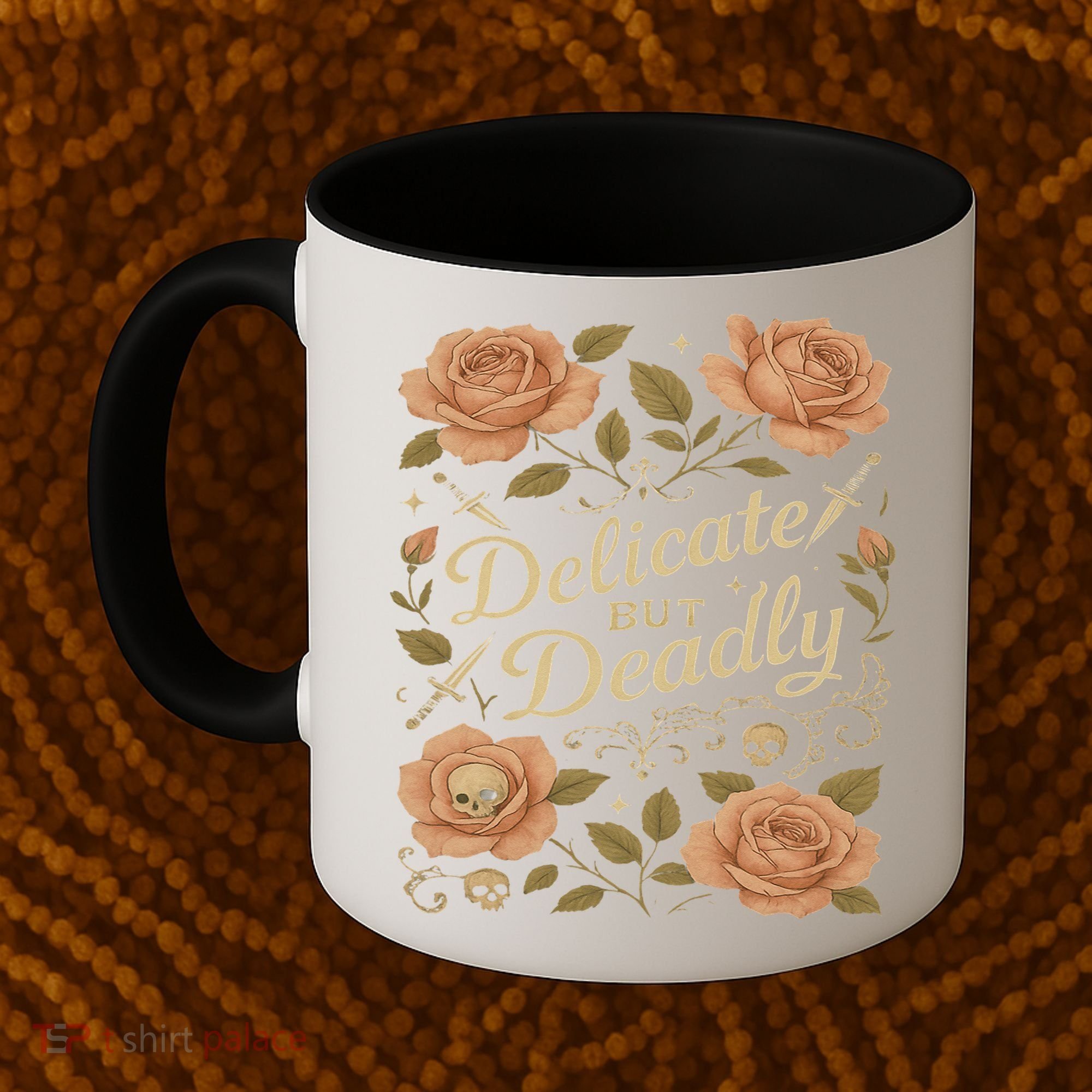 Delicate But Deadly Coquette Skullcore Aesthetic Coffee Mug