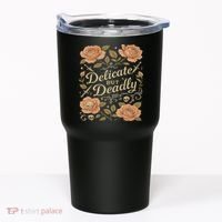Delicate But Deadly Coquette Skullcore Aesthetic Tumbler thumb 0