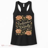 Delicate But Deadly Coquette Skullcore Aesthetic Women's Tank Top thumb 0