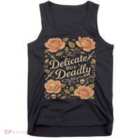 Delicate But Deadly Coquette Skullcore Aesthetic Tank Top thumb 0