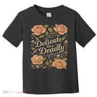 Delicate But Deadly Coquette Skullcore Aesthetic Toddler T-Shirt thumb 0