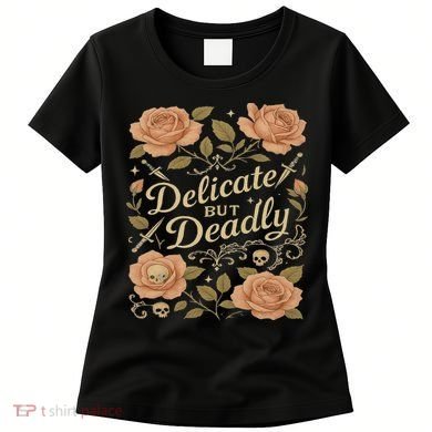Delicate But Deadly Coquette Skullcore Aesthetic Women's T-Shirt