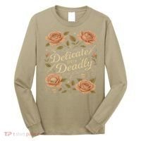 Delicate But Deadly Coquette Skullcore Aesthetic Long Sleeve Shirt thumb 0