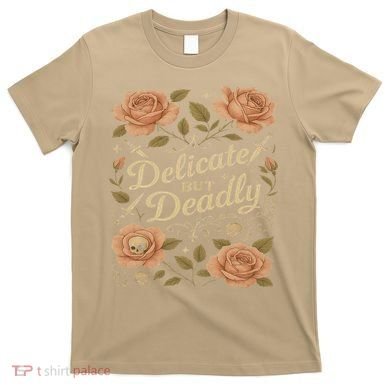 Delicate But Deadly Coquette Skullcore Aesthetic T-Shirt