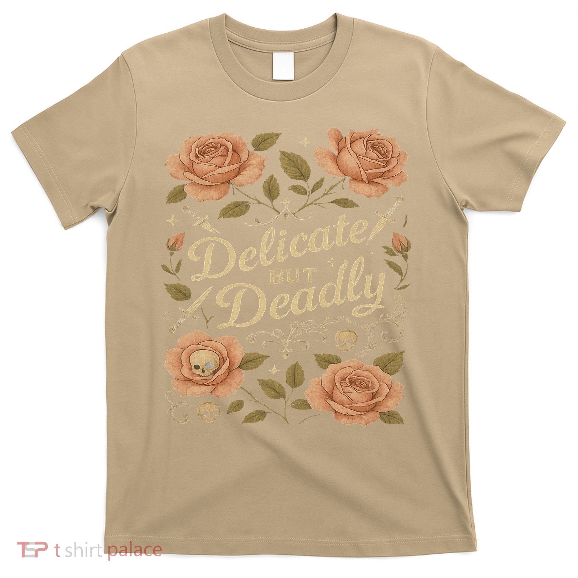Delicate But Deadly Coquette Skullcore Aesthetic T-Shirt