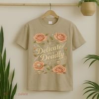 Delicate But Deadly Coquette Skullcore Aesthetic T-Shirt thumb 2