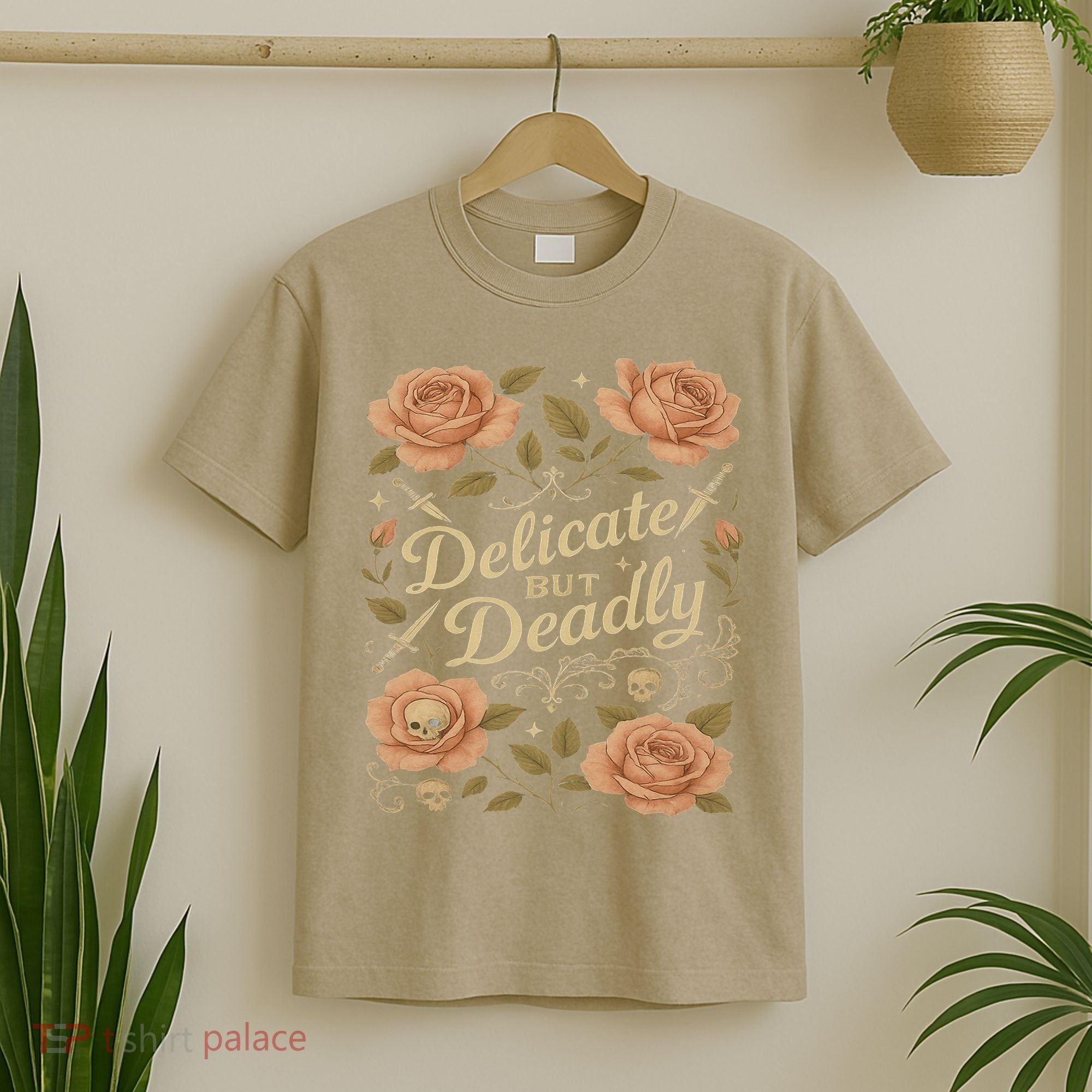 Delicate But Deadly Coquette Skullcore Aesthetic T-Shirt