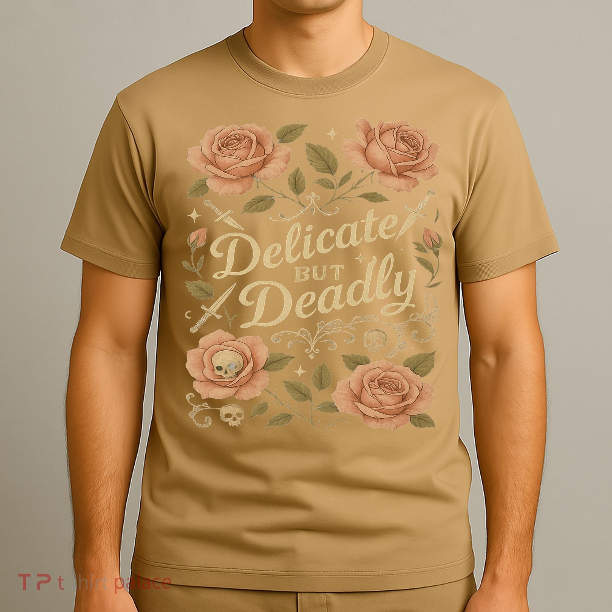 Delicate But Deadly Coquette Skullcore Aesthetic T-Shirt