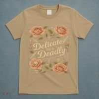 Delicate But Deadly Coquette Skullcore Aesthetic T-Shirt thumb 5