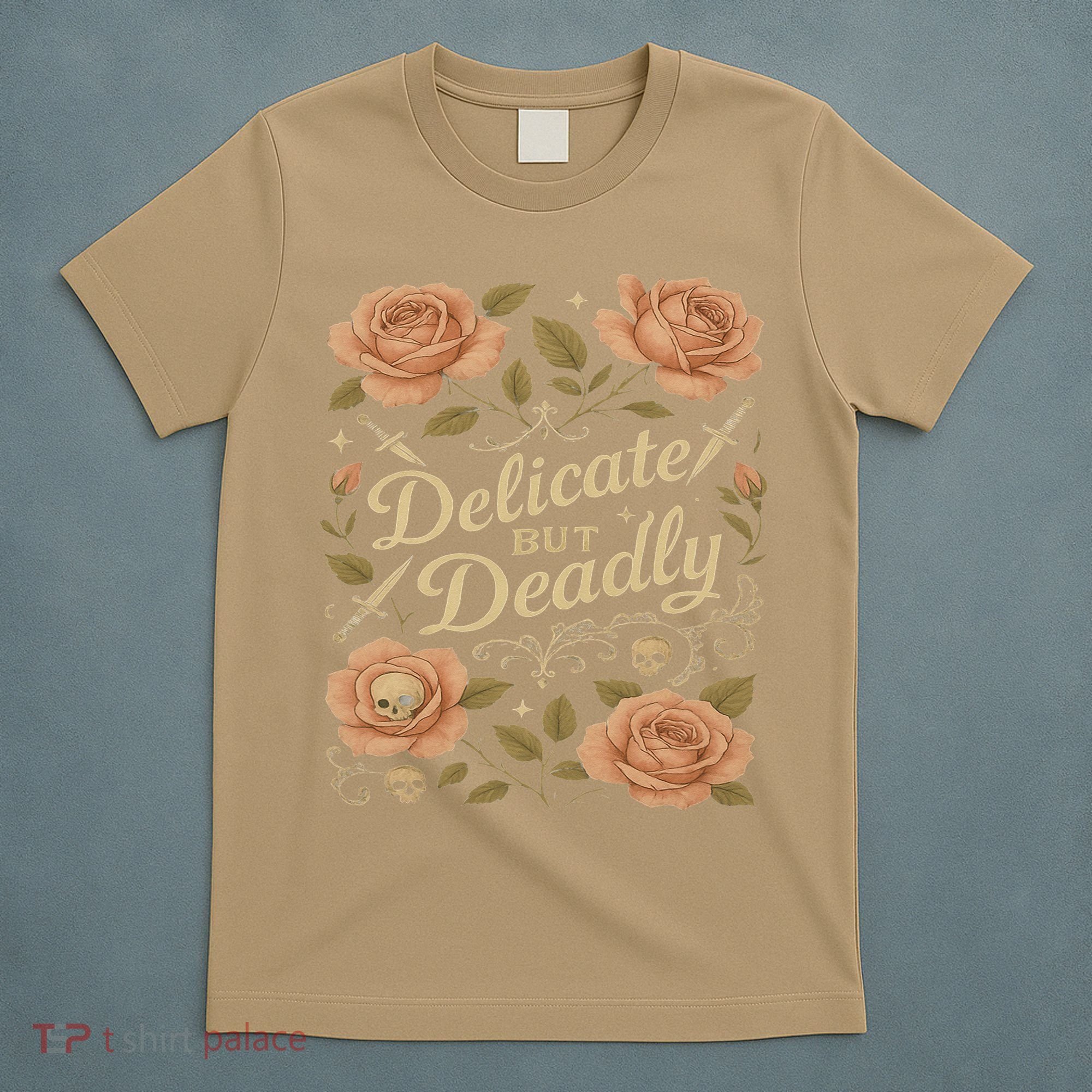 Delicate But Deadly Coquette Skullcore Aesthetic T-Shirt