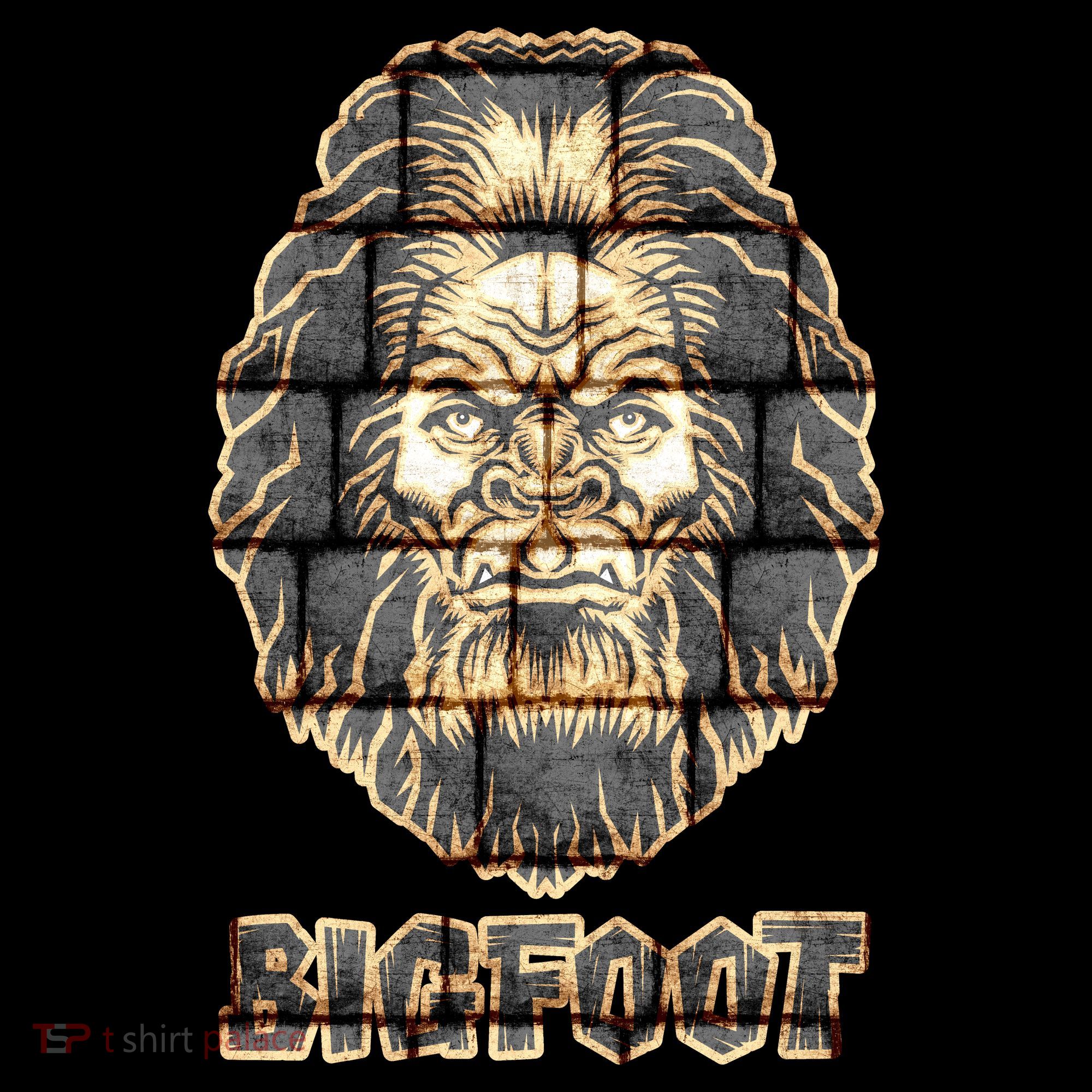 Distressed Bigfoot Button