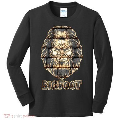 Distressed Bigfoot Kids Long Sleeve Shirt