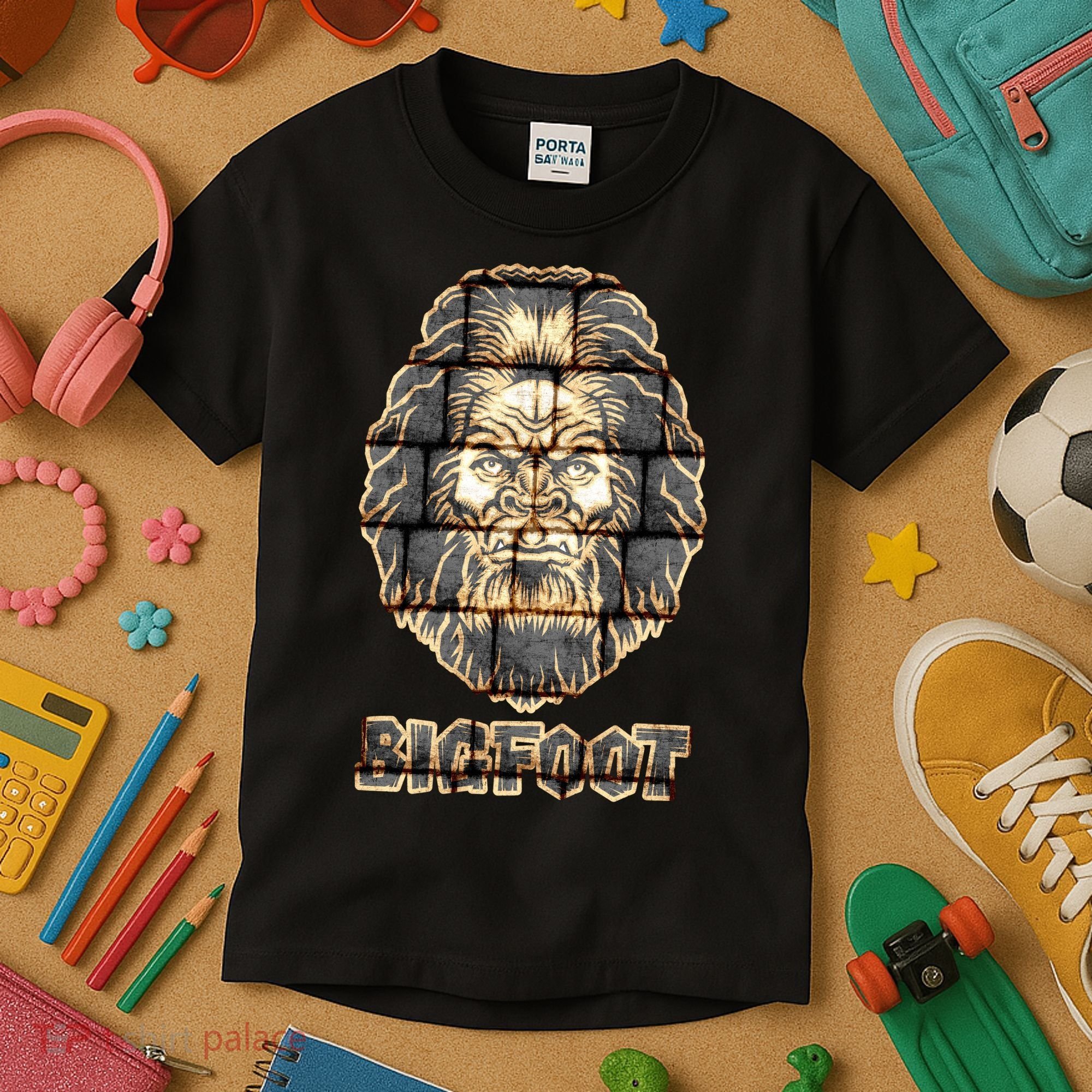 Distressed Bigfoot Kids T-Shirt