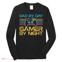 Dad By Day Gamer By Night Video Games Lover Gamer Dad Long Sleeve Shirt thumb 0