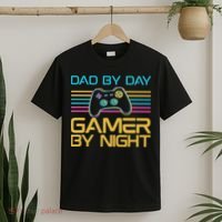 Dad By Day Gamer By Night Video Games Lover Gamer Dad T-Shirt thumb 2