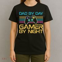 Dad By Day Gamer By Night Video Games Lover Gamer Dad T-Shirt thumb 4