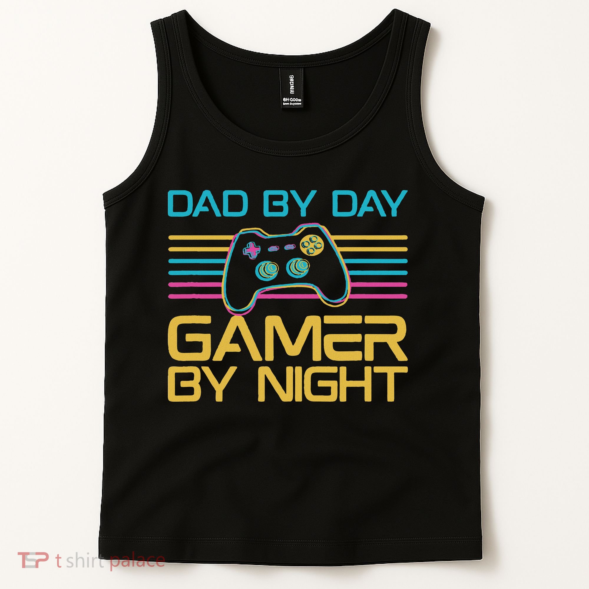 Dad By Day Gamer By Night Video Games Lover Gamer Dad Tank Top