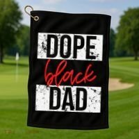 Dope Black Dad Golf Towel thumb 1