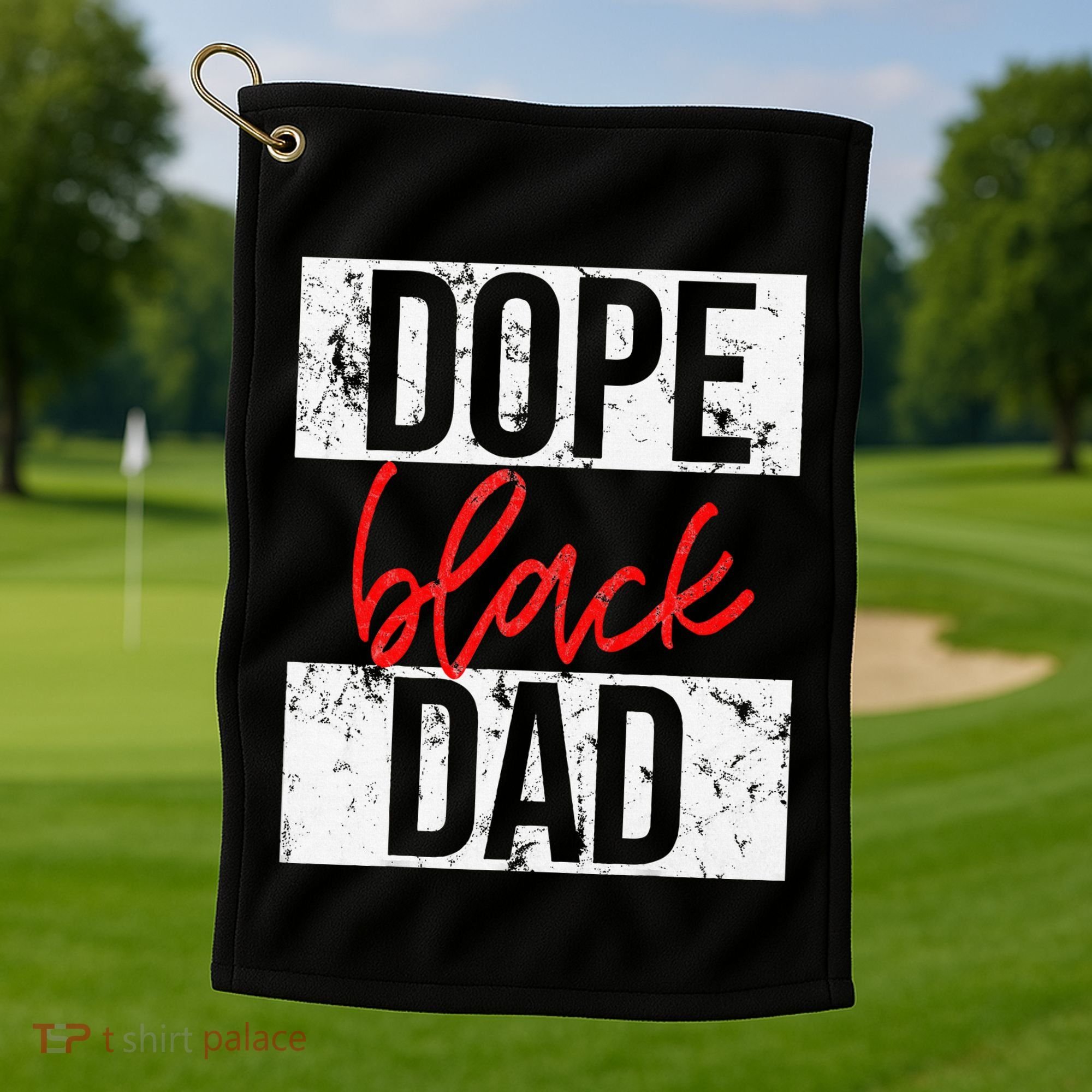 Dope Black Dad Golf Towel