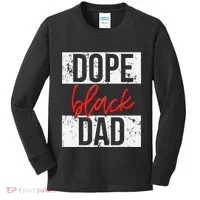Dope Black Dad Kids Long Sleeve Shirt thumb 0