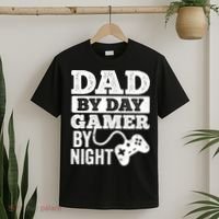 Dad By Day Gamer By Night Video Games Lover Gamer Dad Gift T-Shirt thumb 2