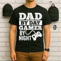 Dad By Day Gamer By Night Video Games Lover Gamer Dad Gift T-Shirt thumb 6