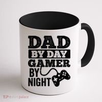 Dad By Day Gamer By Night Video Games Lover Gamer Dad Gift Coffee Mug thumb 1