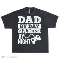 Dad By Day Gamer By Night Video Games Lover Gamer Dad Gift Urban Oversized Heavyweight T-Shirt thumb 0