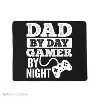 Dad By Day Gamer By Night Video Games Lover Gamer Dad Gift Mousepad thumb 0