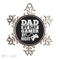 Dad By Day Gamer By Night Video Games Lover Gamer Dad Gift Ornament thumb 0