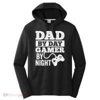 Dad By Day Gamer By Night Video Games Lover Gamer Dad Gift Performance Fleece Hoodie thumb 0