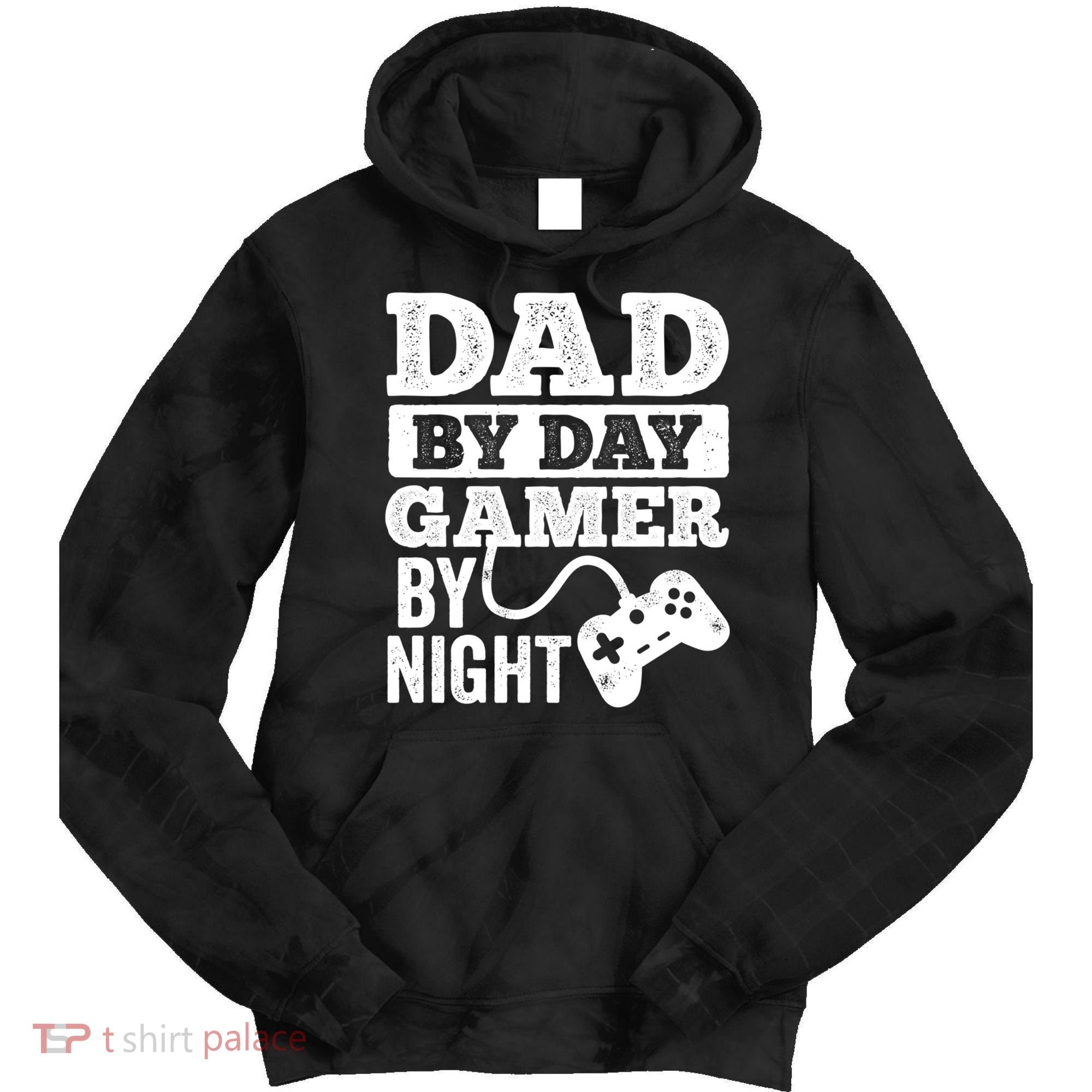 Dad By Day Gamer By Night Video Games Lover Gamer Dad Gift Tie Dye Hoodie