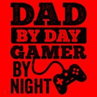 Dad By Day Gamer By Night Video Games Lover Gamer Dad Gift Santa Hat thumb 1