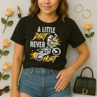 Dirt Bike Dirt Never Hurt Motocross Comfort Colors Boxy T-Shirt thumb 2
